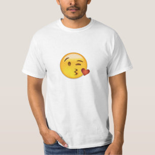 Ansikte som kastar en kyss Emoji T Shirt