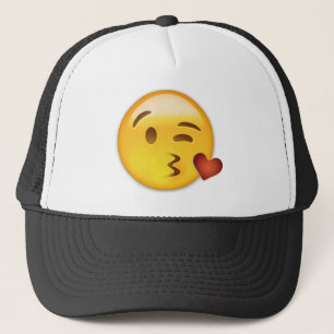 Ansikte som kastar en kyss Emoji Truckerkeps
