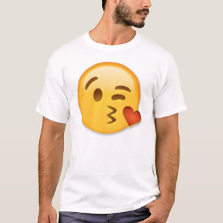 Ansikte som kastar en kyssemoji t-shirt