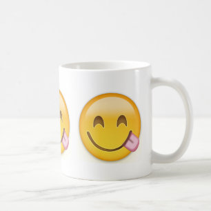 Ansikte som njuter av läcker mat Emoji Kaffemugg