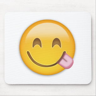 Ansikte som njuter av läcker mat Emoji Musmatta
