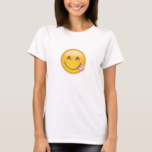 Ansikte som njuter av läcker mat Emoji T-shirt