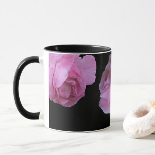 Ansikte söt rosa ros blommigt quirky mode mugg