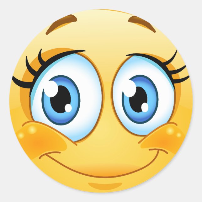 Ansikte Sticker Runt Klistermärke (Framsida)