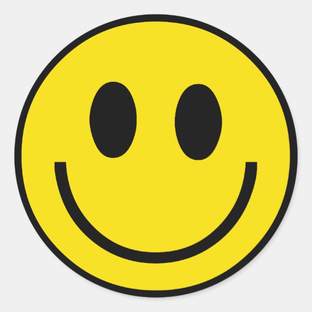 Ansikte Stickers Runt Klistermärke (Framsida)