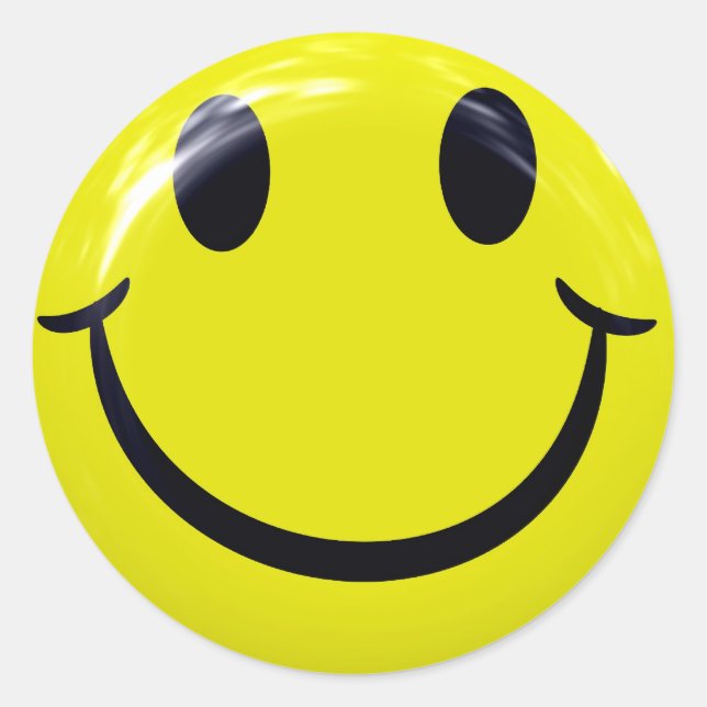 Ansikte Stickers Runt Klistermärke (Framsida)