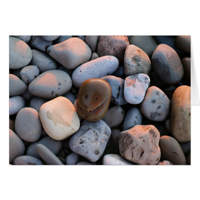 Ansikte Stone Hälsningskort (Framsidan Horizontal)