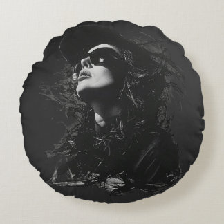 Ansikte T-Shirt Rund Kudde