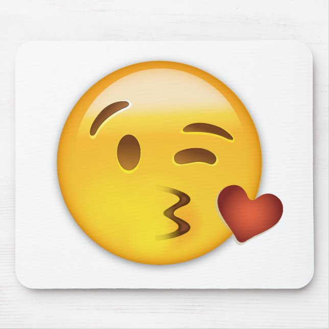 Ansikte Throwing A Kiss Emoji Musmatta (Framsidan)