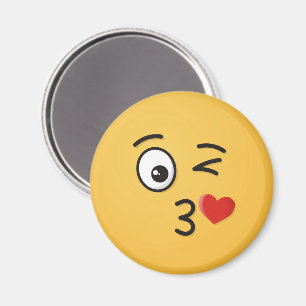 Ansikte Throwing a Kiss Magnet