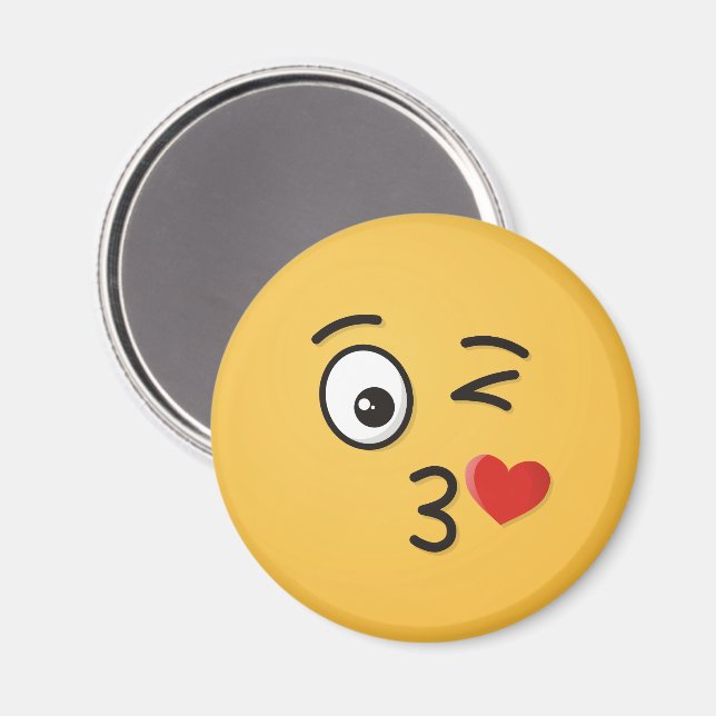 Ansikte Throwing a Kiss Magnet (Front/Back)