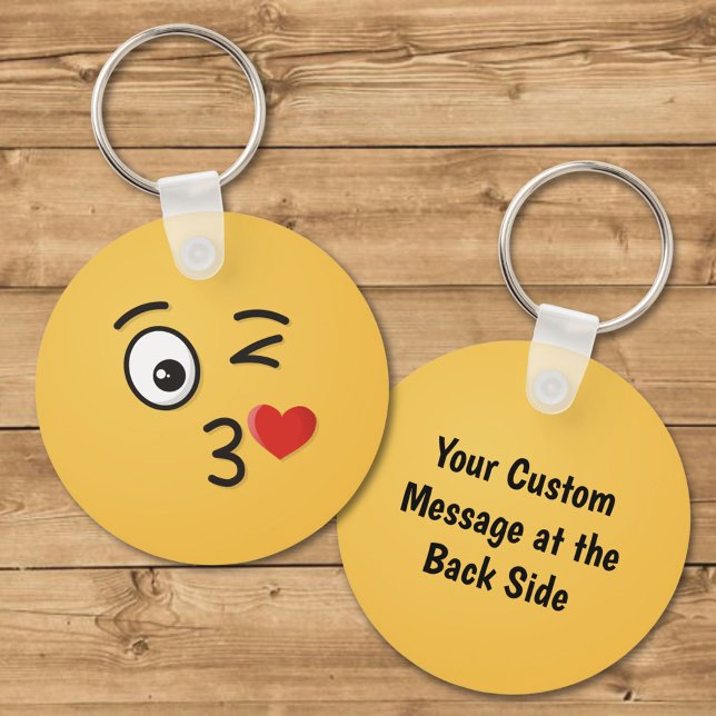 Ansikte Throwing a Kiss Nyckelring (Skapare uppladdad)