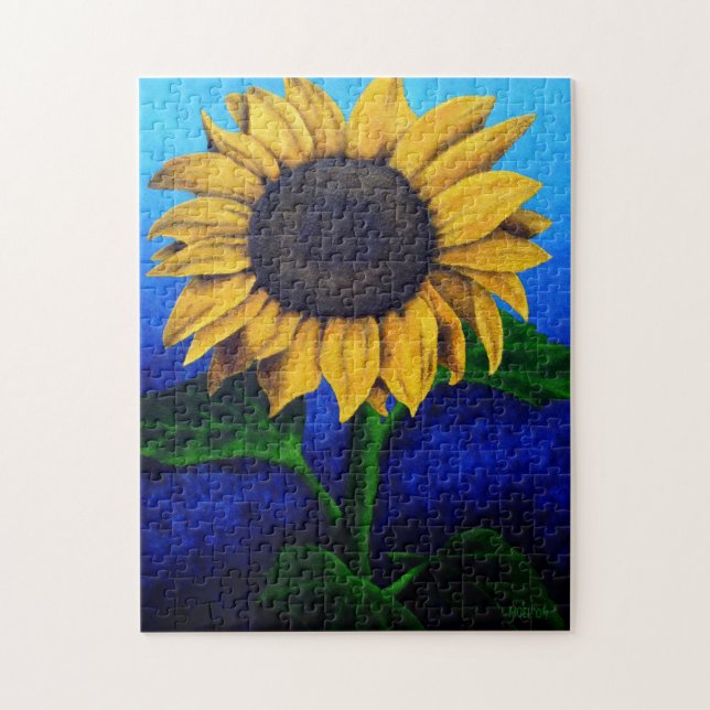 Ansikte vid Sol-pusslet Pussel (Vertikal)