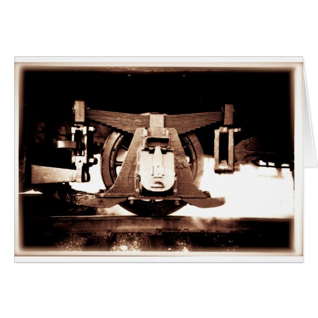 Ansikte vid Tåg Hälsningskort (Framsidan Horizontal)