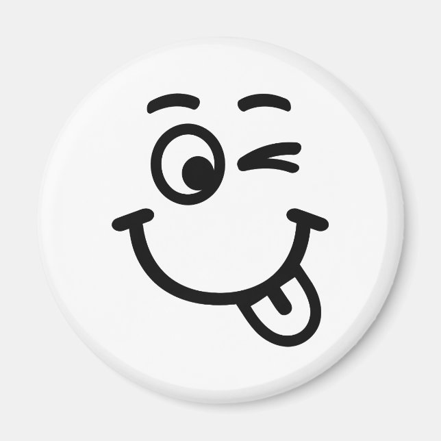 ansikte wink magnet (Framsidan)