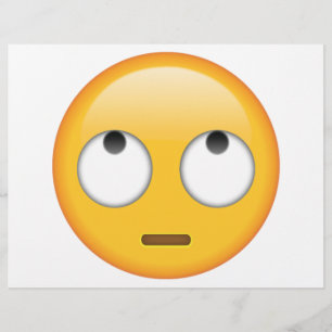 Ansikte with Rolling Öga - Emoji Reklamblad