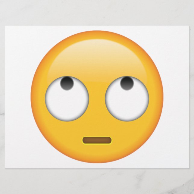 Ansikte with Rolling Öga - Emoji Reklamblad (Framsidan)