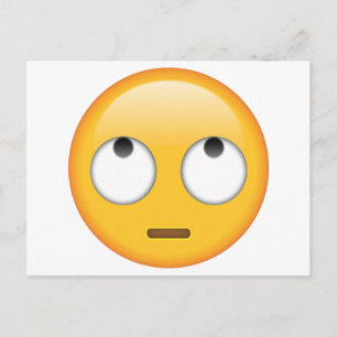 Ansikte with Rolling Öga - Emoji Vykort