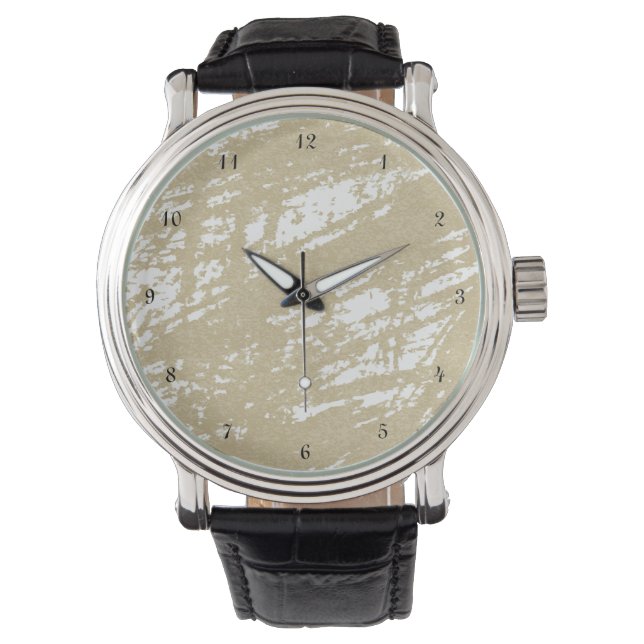 Ansikte Wrist Watch, vacker Antique Distress Armbandsur (Framsida)