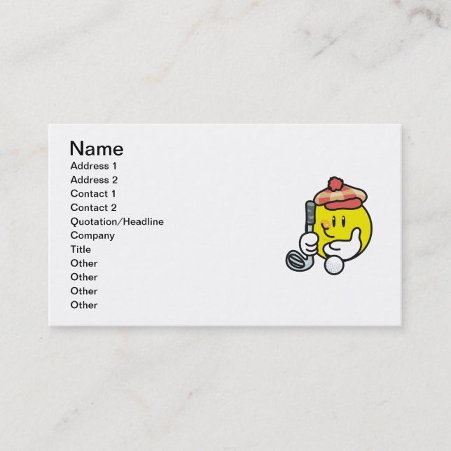 AnsikteGolfT-tröja och gåvor Visitkort (Framsida)