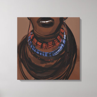 Ansiktena på Afrikas folk Canvastryck
