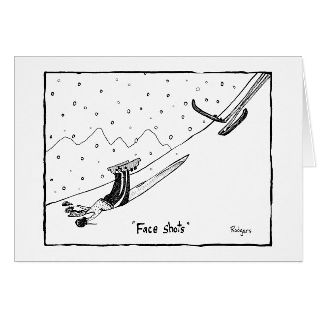 ansikteshots hälsningskort (Framsidan Horizontal)