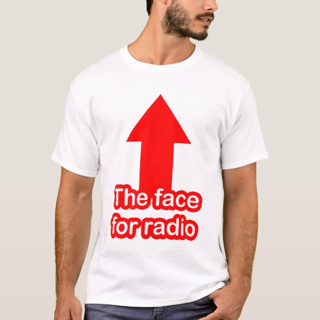 Ansiktet för radiosände t shirt (Framsida)