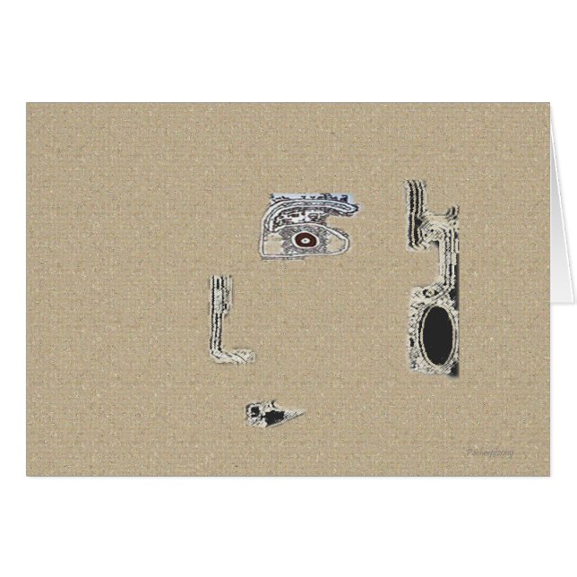 Ansiktet Hälsningskort (Framsidan Horizontal)