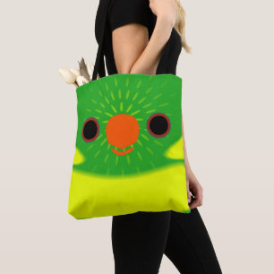 Ansiktet på en Leaf lorikeet Tygkasse