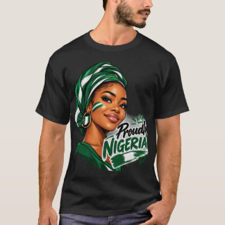 Ansiktet talar stolt nigerianska t shirt