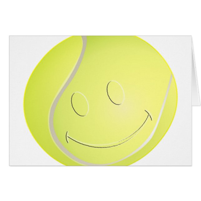 ANSIKTETENNISBOLL HÄLSNINGSKORT (Framsidan Horizontal)