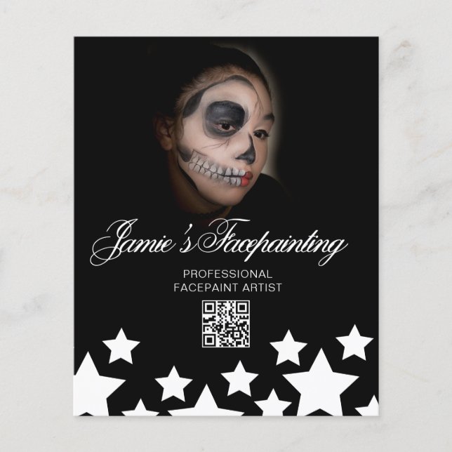 Ansiktsmålare Clown Barnkalasuthyrning  Flygblad (Framsidan)