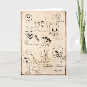 Ansiktsuttryck för olika katter, Louis Wain Kort