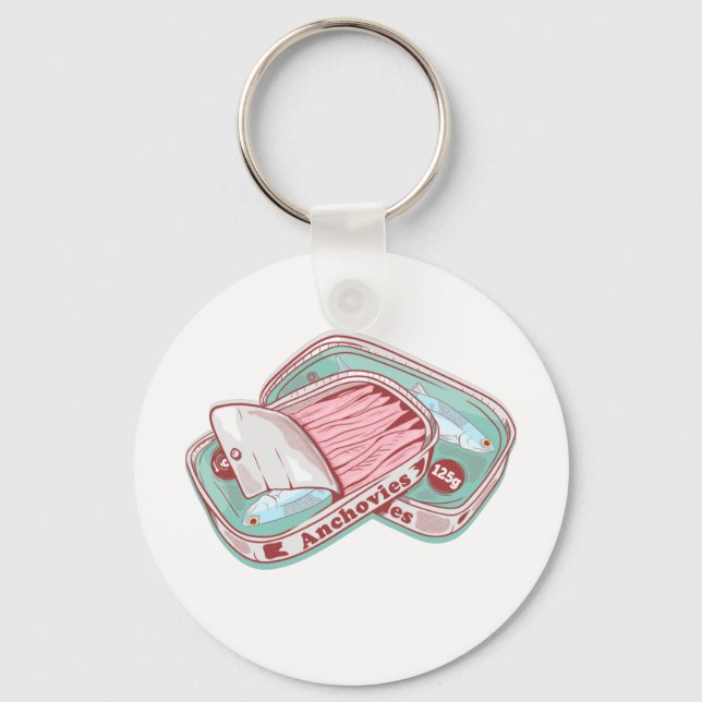 Ansjovis i en tennburk nyckelring (Framsida)