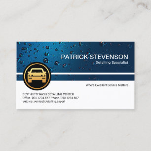 Anslagscenter för professionell Blue Vatten Visitkort