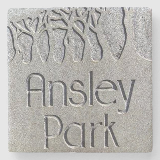 Ansley Park, Atlanta Marble Stone Underlägg. Stenunderlägg (Framsidan)