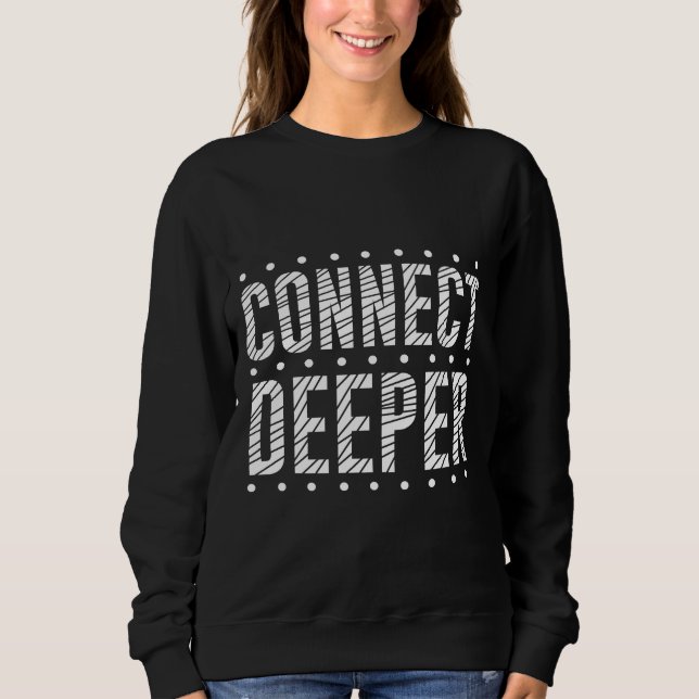 Anslut djupare citat Yoga Deeper Yoga Inspirationa T Shirt (Framsida)