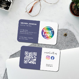 Anslut framtida Dusk QR-Logotyp Social-media Visitkort