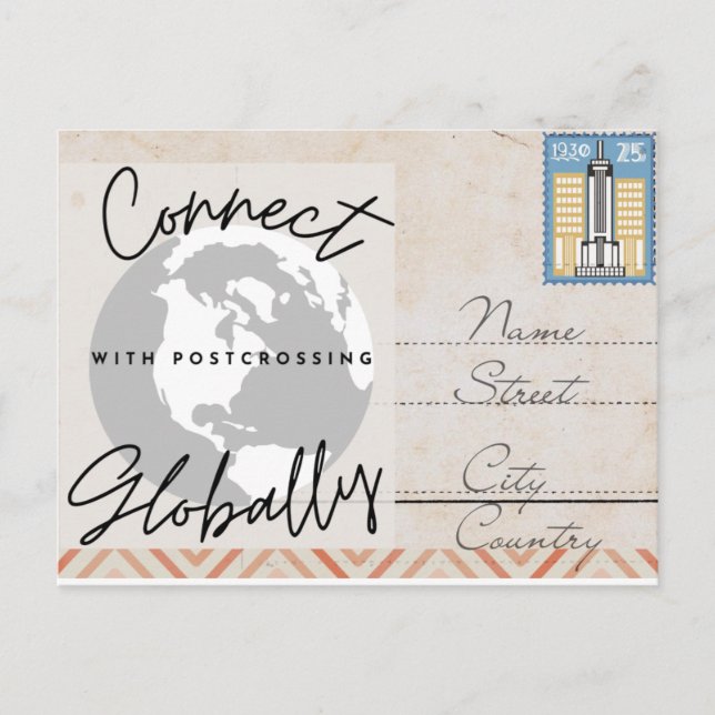 Anslut globalt vykort (Framsida)