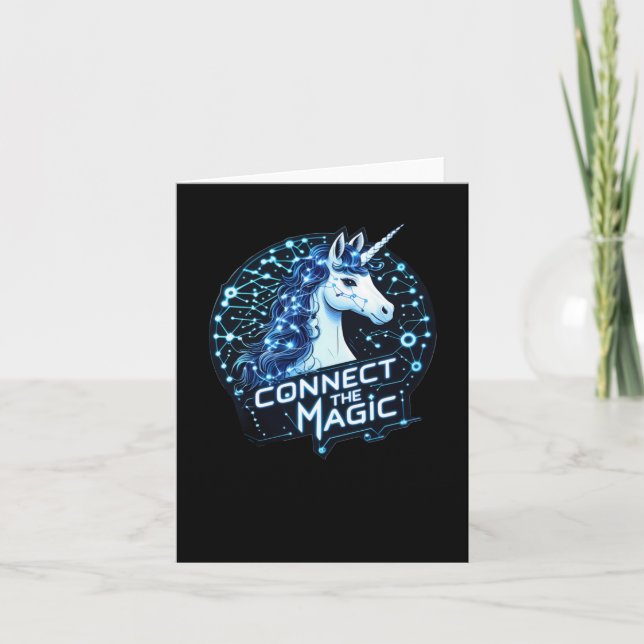 Anslut Magic Unicorn-märket Kort (Framsida)