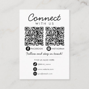 Anslut med amerikanska Social Media QR Code Compan Visitkort