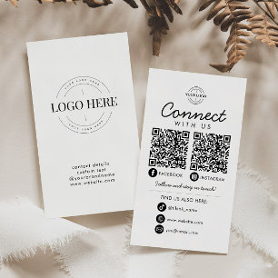 Anslut med amerikanska Social Media QR Code Compan Visitkort