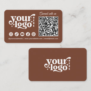 Anslut med amerikanska Social Media QR-koden Terra Visitkort
