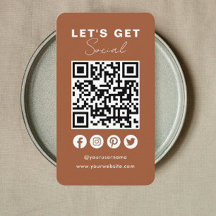 Anslut med amerikanska Social Media QR-koden Terra Visitkort