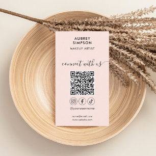 Anslut med amerikanska Social Media QR-kodskript, Visitkort