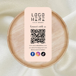 Anslut med amerikanska Social Media QR-kodsmjuk pe Visitkort