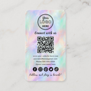 Anslut med den optiska Snyggten QR-kod för USA Visitkort