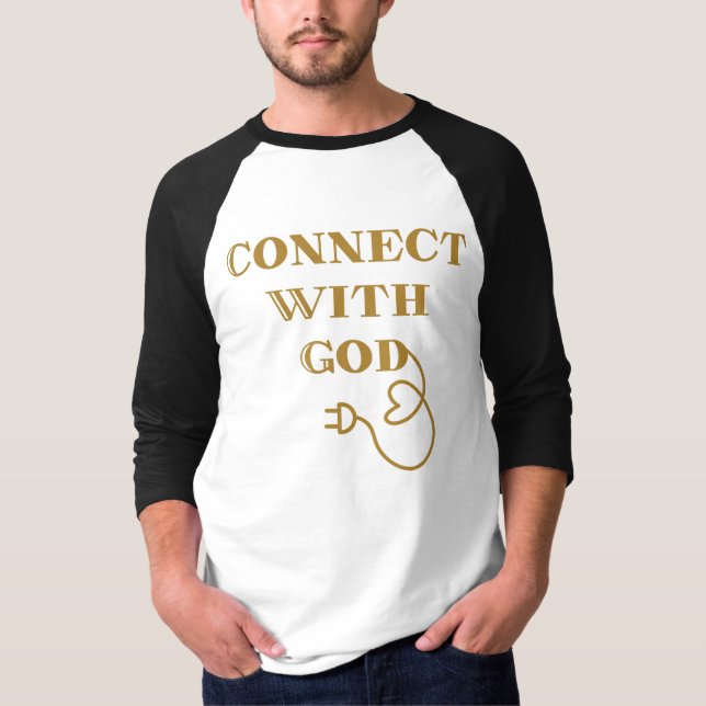 Anslut med guds bibliska citat Manar 3/4 T Shirt (Framsida)