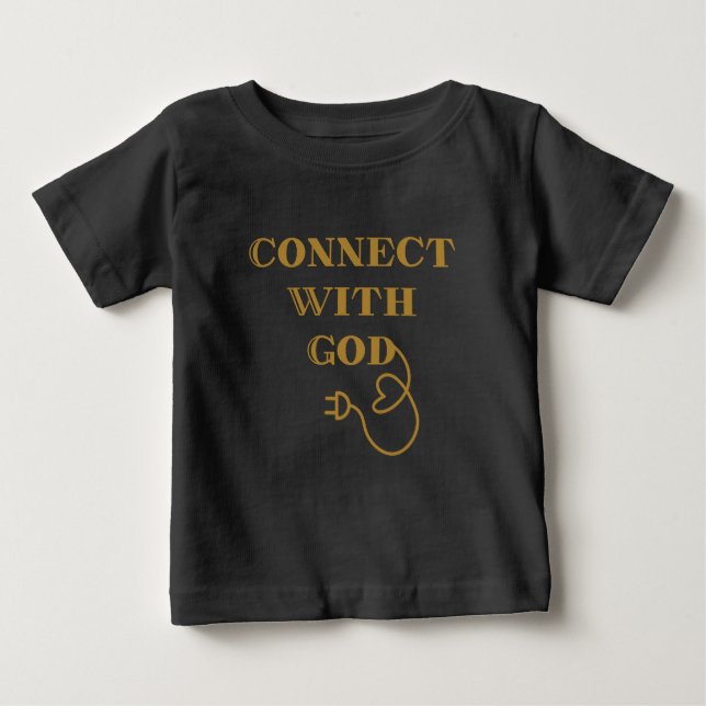 Anslut med guds bibliska citat t shirt (Framsida)