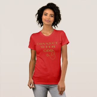 Anslut med guds bibliska citattecken för kvinnor t shirt